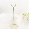 10 Gold 8 In Metal Table Number Sign Holder Stands Heart Place Card Clips