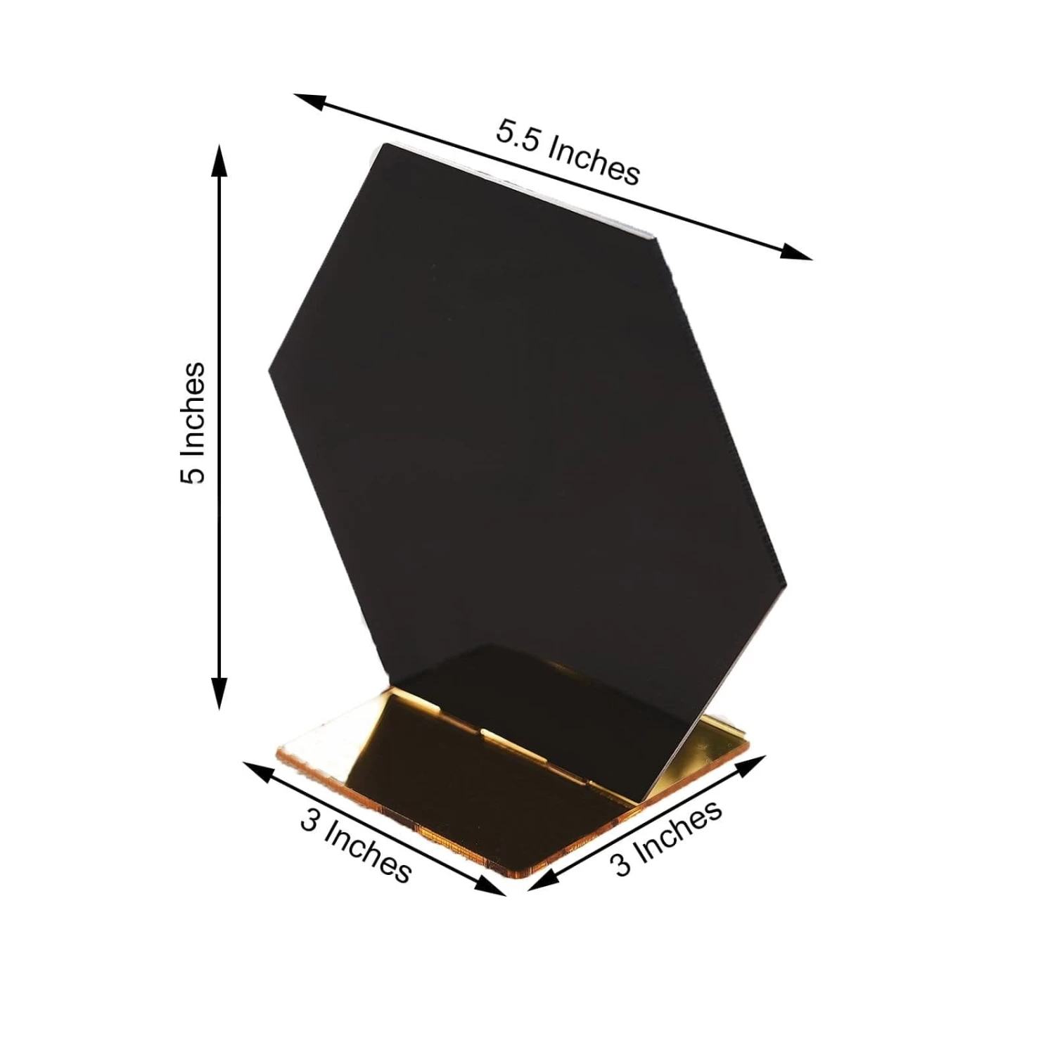 5 5 In Hexagon Table Numbers Sign Holders Acrylic Stands - Image 7