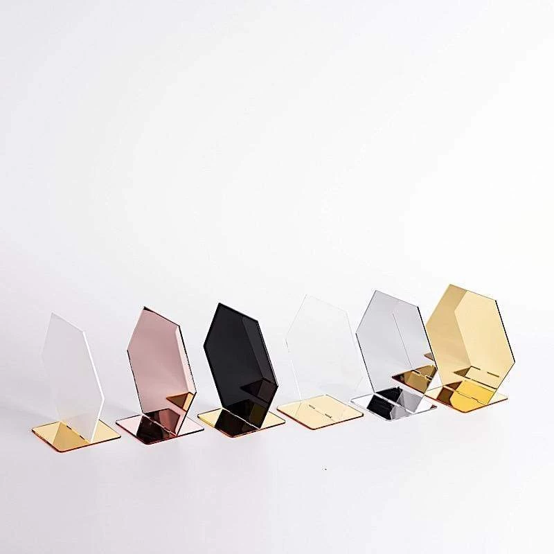 5 5 In Hexagon Table Numbers Sign Holders Acrylic Stands - Image 8