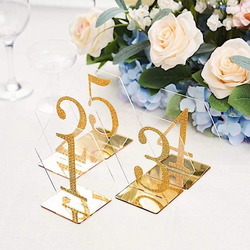 5 5 In Hexagon Table Numbers Sign Holders Acrylic Stands - Image 16