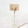 5 Gold 5 In Metal Table Number Sign Holder Stands Butterfly Place Card Clips