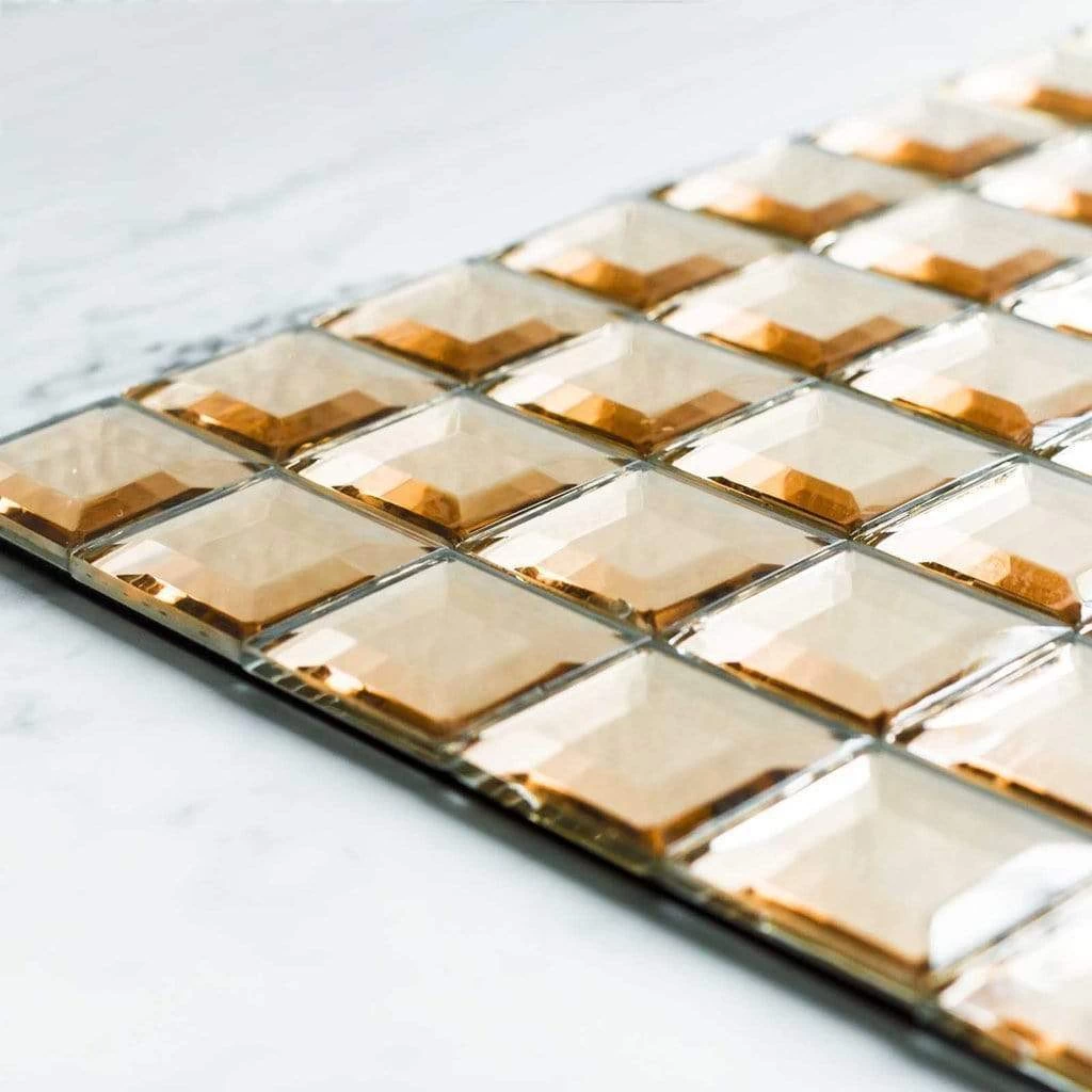 12x12" Wide 10 Pcs Mirror Mosaic Tiles Wall Panels - Image 9