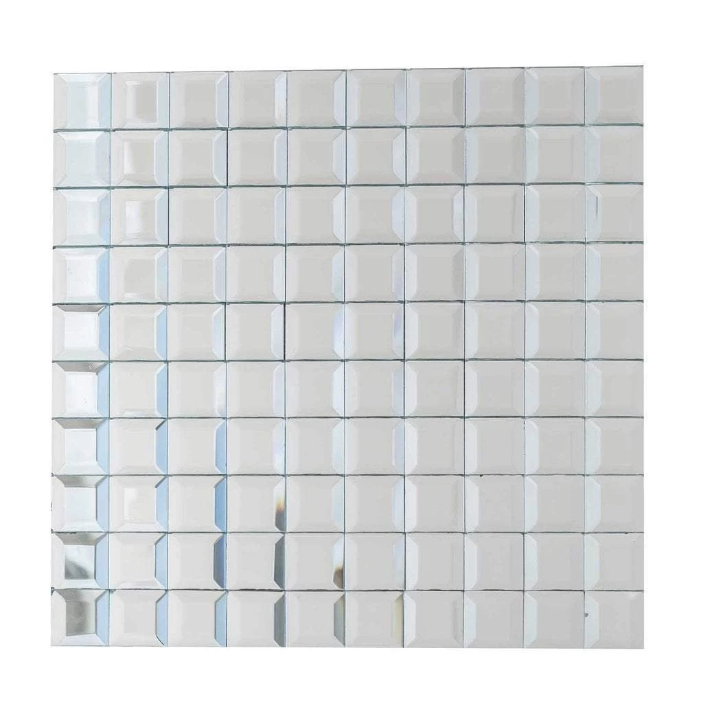12x12" Wide 10 Pcs Mirror Mosaic Tiles Wall Panels