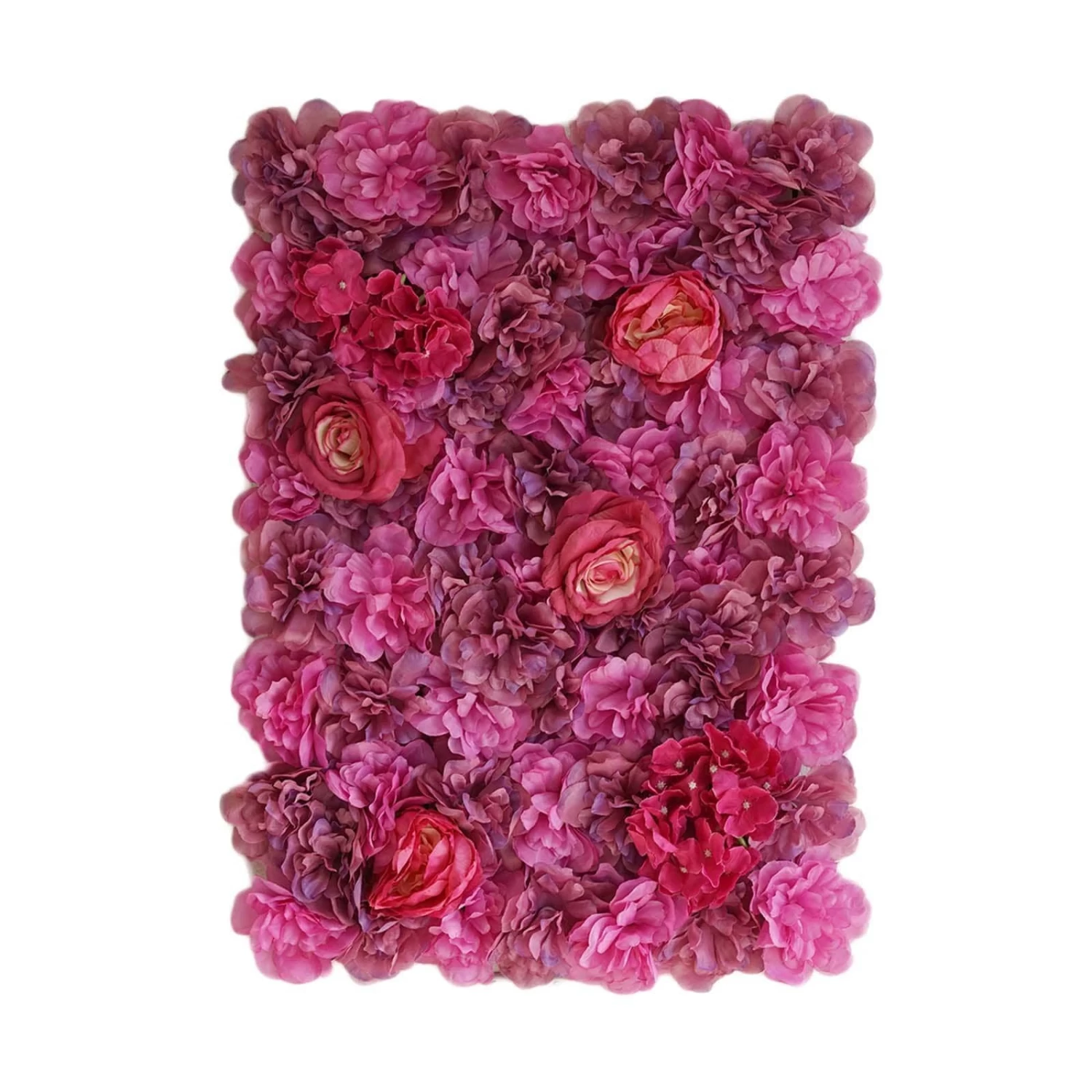 4 Pcs Assorted Silk Flowers Wall Backdrop Panels - Image 14