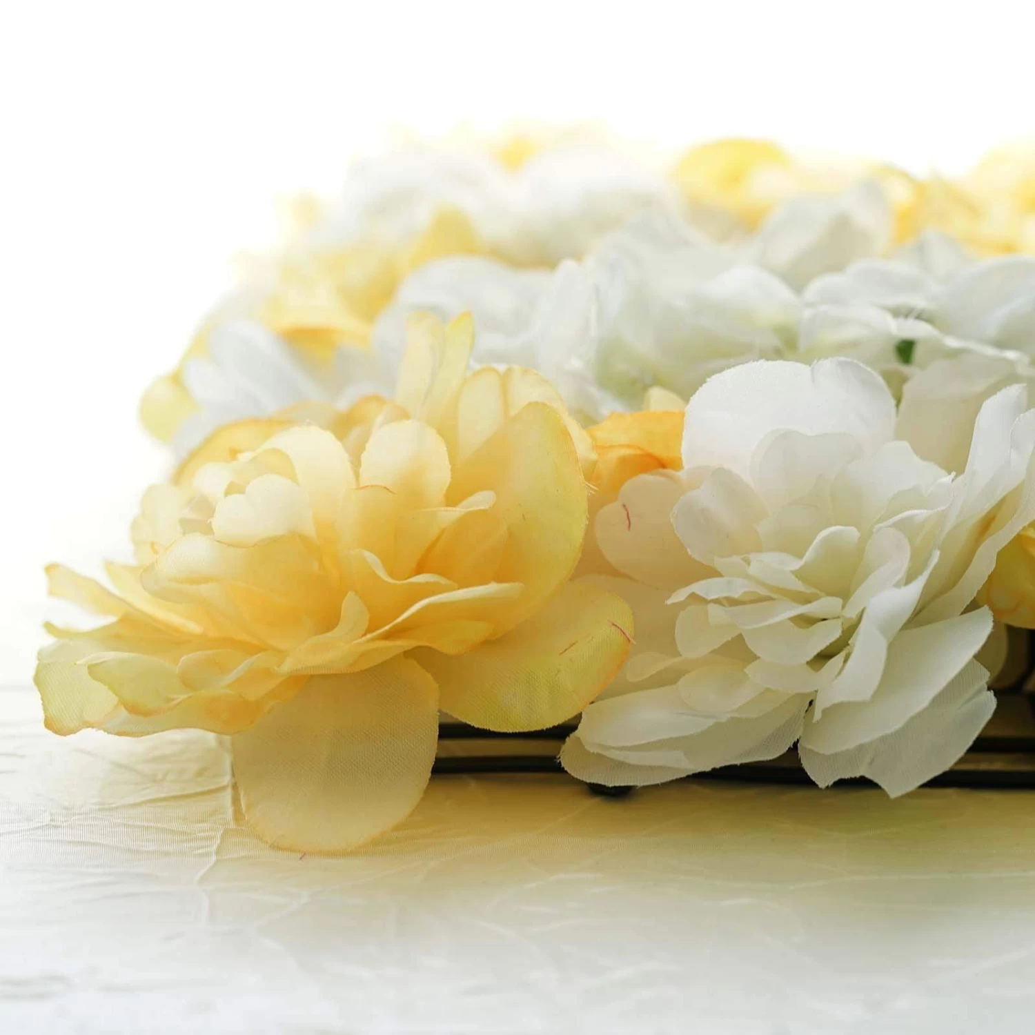 4 Pcs Assorted Silk Flowers Wall Backdrop Panels - Image 20