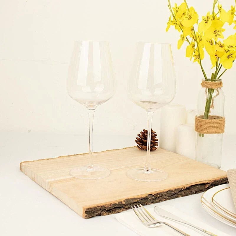 Natural Rectangular Poplar Wooden Slice Party Tabletop - Image 6