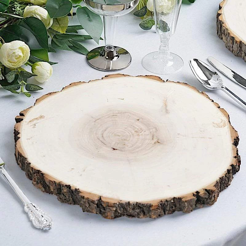 Natural Round Poplar Wooden Slices Party Tabletop - Image 17