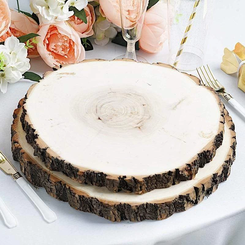 Natural Round Poplar Wooden Slices Party Tabletop - Image 18